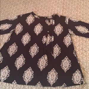 O’gam Blouse Blue Blouse with White